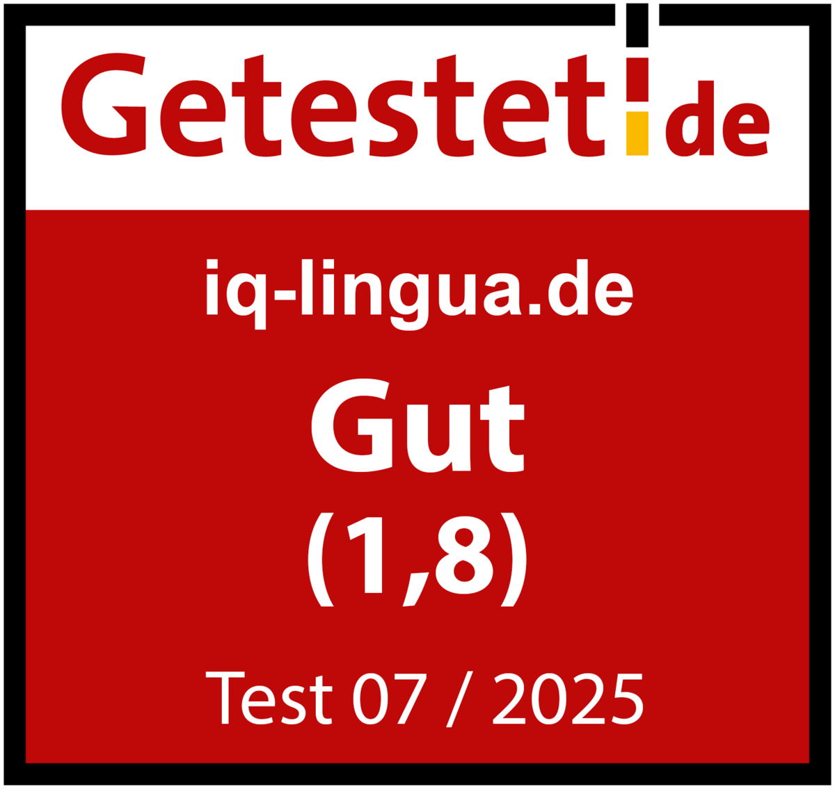 Testergebnis für iQ von getestet.de