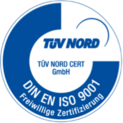DIN EN ISO 9001 Zertifikat vom TÜV Nord für iq-wissen.de